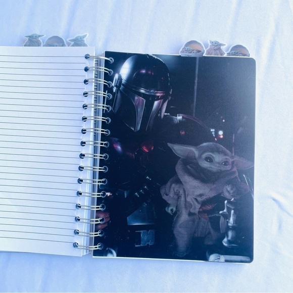 NWOT Star Wars The Mandalorian Baby Yoda - Spiral Journal Notebook w/ Bookmarks - Picture 10 of 16